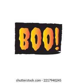 Lettering Boo Halloween. Suitable vector for design and illustration in Halloween Event