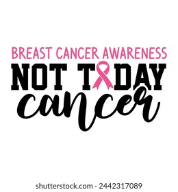 Lettering breast cancer vector illustration on white background