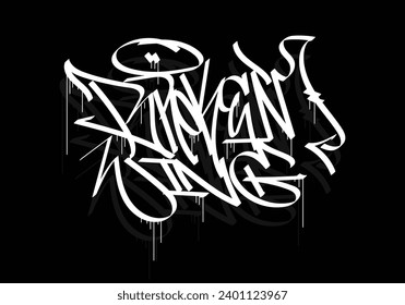 Lettering BROKEN WING word template design