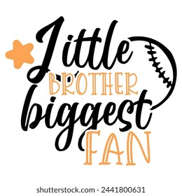 Lettering brother baseball vector illustration on white background