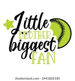 Lettering brother softball vector illustration on white background