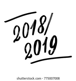 lettering by hand. Calligraphy vector sketch with thick brush pen.
