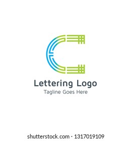 Lettering C Vector