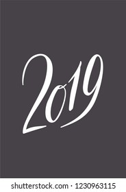 Lettering calendar for 2019. A4 format.