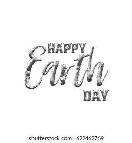 lettering and calligraphy halftone modern - Earth day to you. Sticker, stamp, logo - hand made