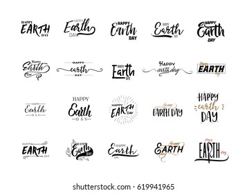 lettering and calligraphy modern - Earth day to you. Sticker, stamp, logo - hand made