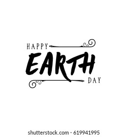 lettering and calligraphy modern - Earth day to you. Sticker, stamp, logo - hand made