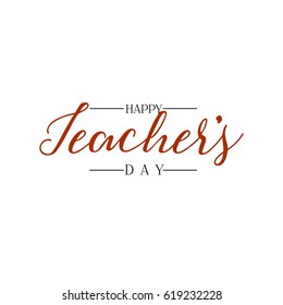 lettering and calligraphy modern - Happy Teachers day to you. Sticker, stamp, logo - hand made