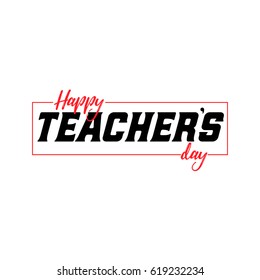 lettering and calligraphy modern - Happy Teachers day to you. Sticker, stamp, logo - hand made