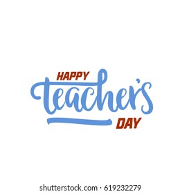 lettering and calligraphy modern - Happy Teachers day to you. Sticker, stamp, logo - hand made