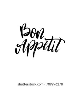 Lettering. Calligraphy.Phrase:"Bon Appetit"