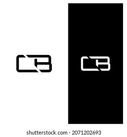 inscripción tipografía CB logotipo de icono sencillo plano