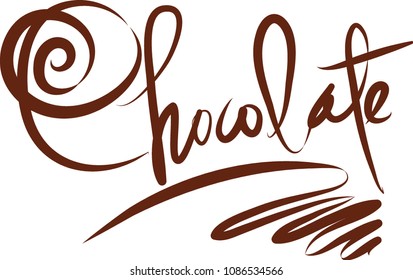 LETTERING CHOCOLATE vector illustration