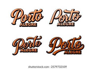 lettering city of porto alegre, brazil