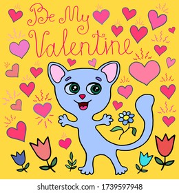 lettering colored vector set collection be my valentine text