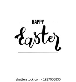 Lettering composition "Happy Easter". Can be used as a postcard and for Easter related events.