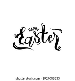 Lettering composition "Happy Easter". Can be used as a postcard and for Easter related events.
