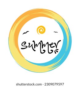 Lettering composition of hello  Summer Vacation stock illustration