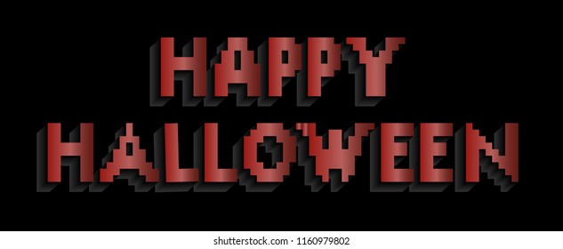 Lettering composition on the theme of Halloween on the black background.