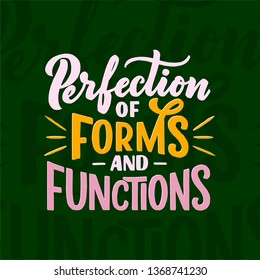 Lettering composition for posters. Motivational quote about gadgets and technology. Hand drawn Monochrome vector illustration.