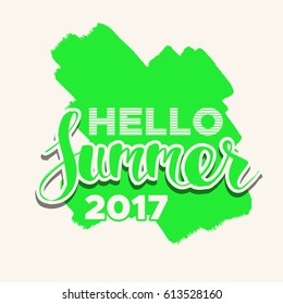 lettering composition of Summer Vacation isolated on color paint background.