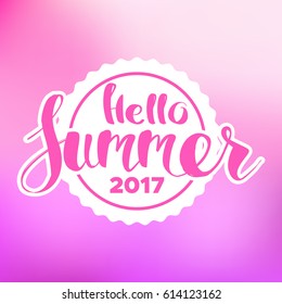 lettering composition of Summer Vacation isolated on blur background.