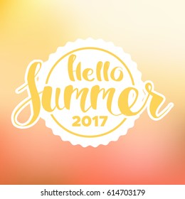 lettering composition of Summer Vacation isolated on blur background.