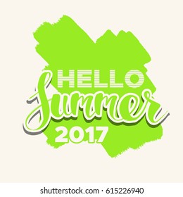 lettering composition of Summer Vacation isolated on color paint background.