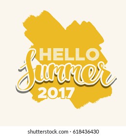 lettering composition of Summer Vacation isolated on color paint background.