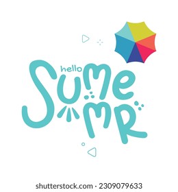 Lettering composition of Summer Vacation stock illustration
