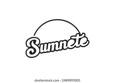 Lettering composition of Summer Vacation stock