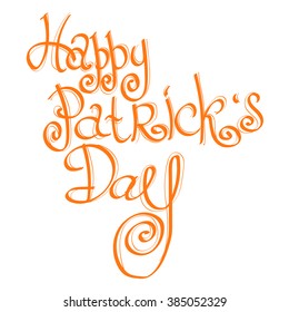 Lettering Congratulations to the St. Patrick's Day.