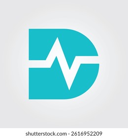 Lettering D Diagnostic icon vector illustration