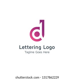 Lettering D Vector