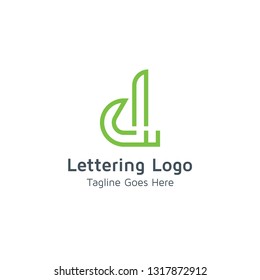 Lettering D Vector