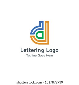 Lettering D Vector