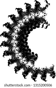 lettering of dark c