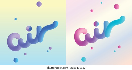 lettering design air gradient colorful