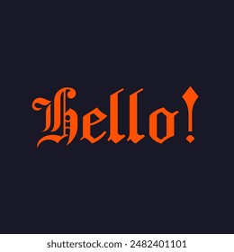 diseño de letras con palabra hola