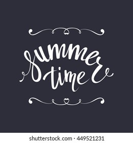 Lettering Design. Summer card or poster template.