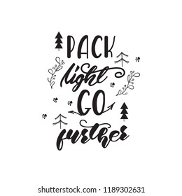 Lettering design with a travel phrase. Vector illustration