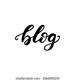 Lettering design with a word Blog, Vector illustration.