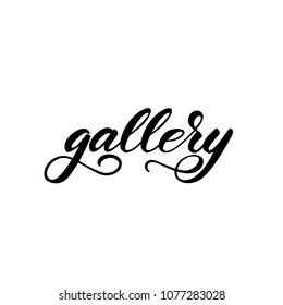 Lettering design with a word Gallery, Vector illustration.