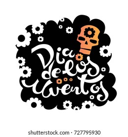 Lettering Dia de los muertos posters, cards and invitations