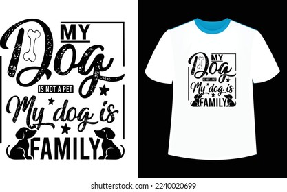 Lettering Dog T-shirt Design Template