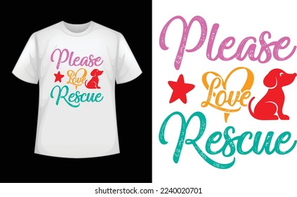 Lettering Dog T-shirt Design Template