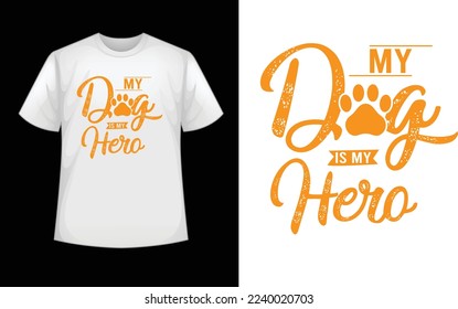 Lettering Dog T-shirt Design Template