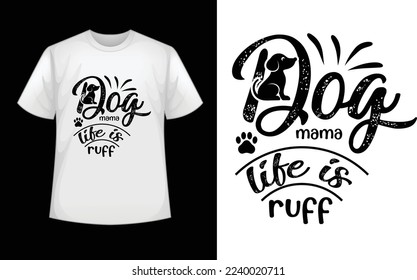 Lettering Dog T-shirt Design Template