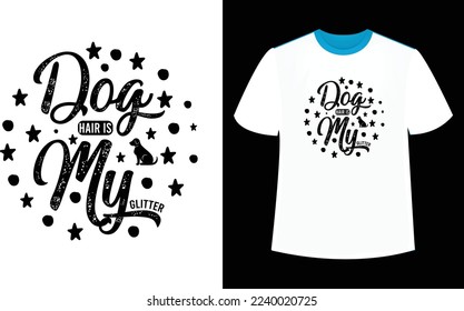 Lettering Dog T-shirt Design Template