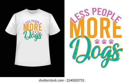 Lettering Dog T-shirt Design Template